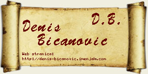 Denis Bicanović vizit kartica